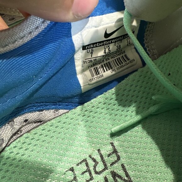 Nike Womens Free TR Fit 5 Running Shoes Comfort Sneakers White Teal Blue Size 7 - Picture 9 of 10